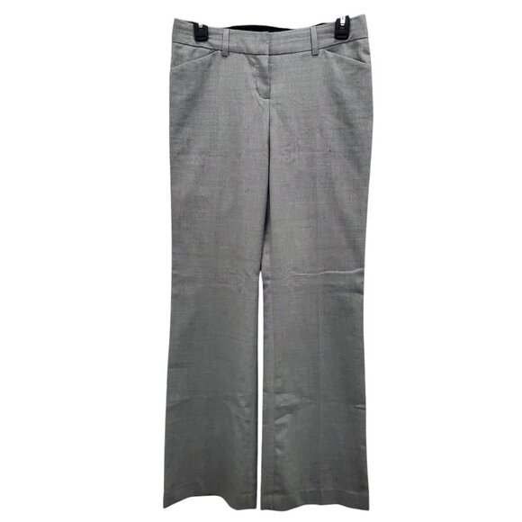 Express Editor Women's‎ Gray Silver Metallic Fleck Flat Front Career Trousers 2 - Picture 1 of 7